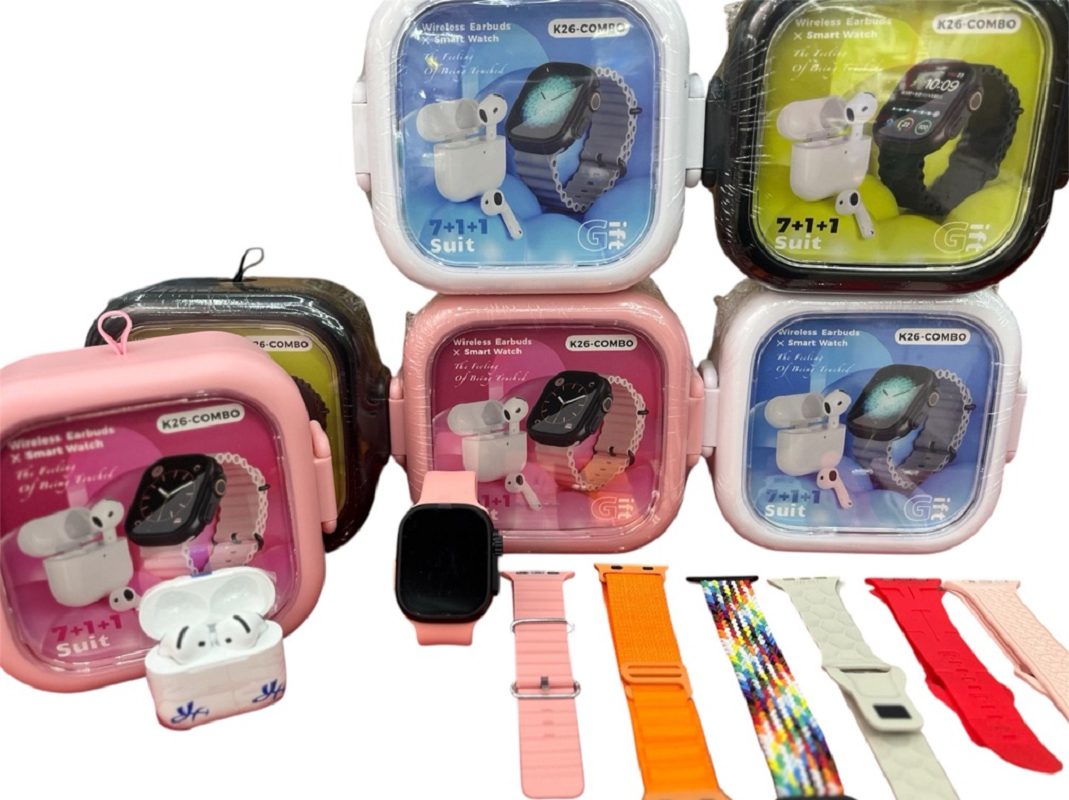 Combo reloj K26 7 pulsos+audífonos